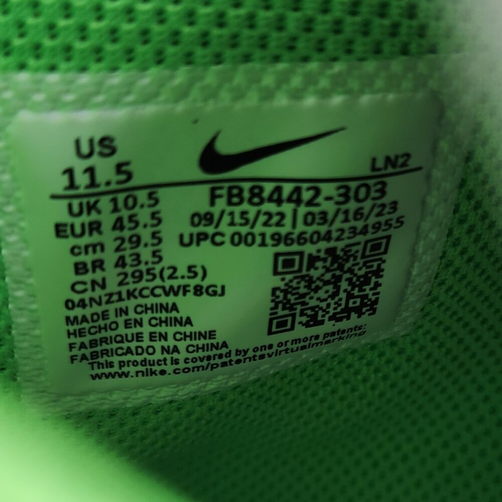 New Nike Alpha Menace Pro 3 Mens Green Football Cleats Size 11.5 - Picture 7 of 8